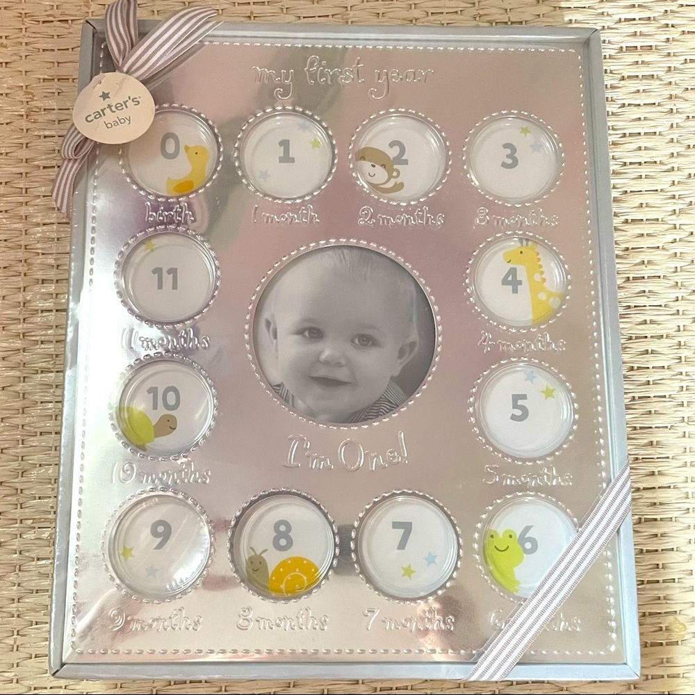 Carter's Year of Photos Frame - Silver NWT